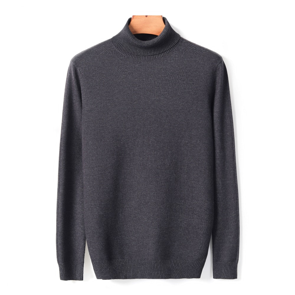 Męski dzianinowy sweter z golfem