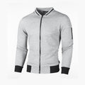 Men’s Textured Zip-Up Bomber Jacket