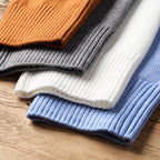 Pull tricoté à col roulé pour homme