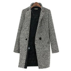 Women's Houndstooth Winter Coat | Tailored Wool-Blend Jacket