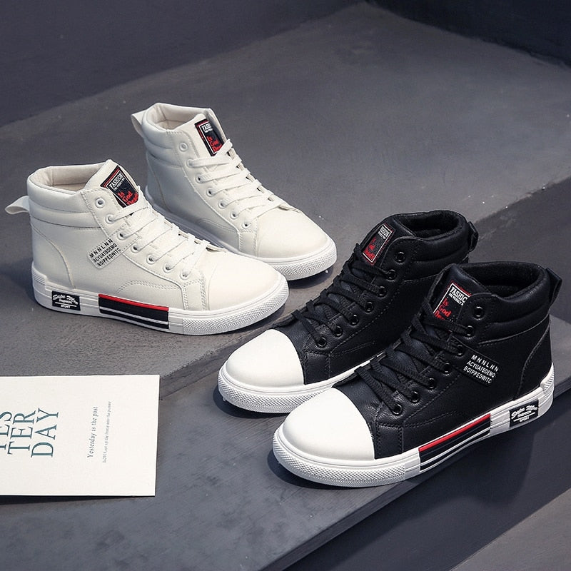 Men’s High-Top Lace-Up Casual Trainers