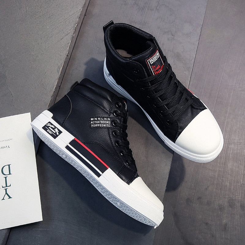 Men’s High-Top Lace-Up Casual Trainers