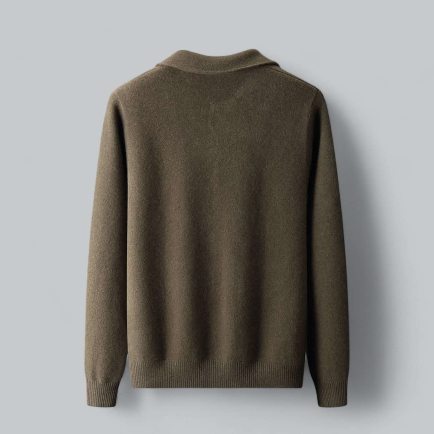 Cardigan en maille à col boutonné pour homme