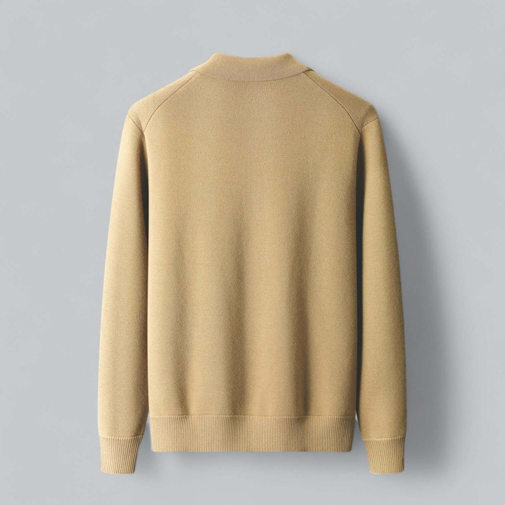 Cardigan en maille à col boutonné pour homme