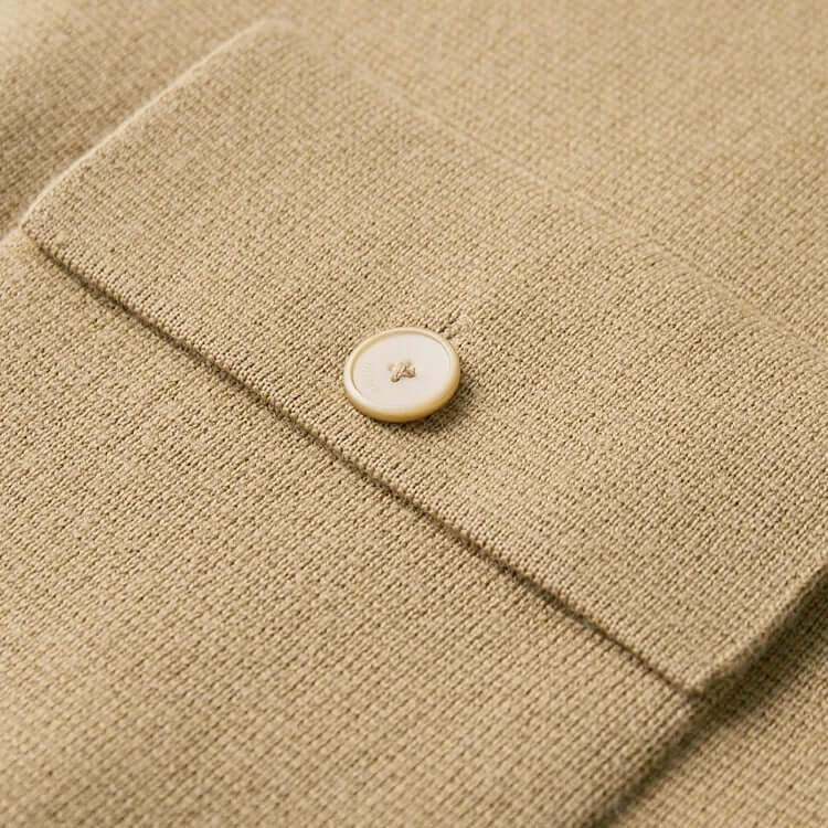 Cardigan en maille à col boutonné pour homme