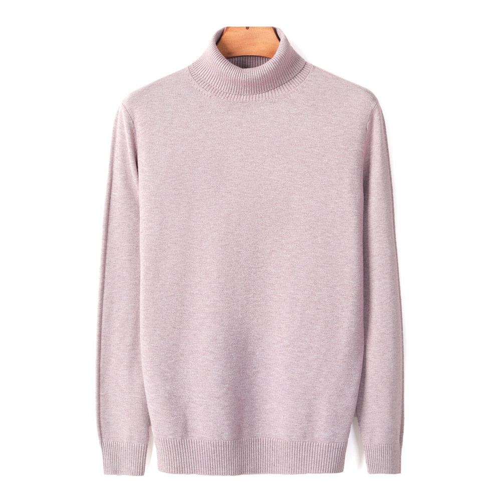 Męski dzianinowy sweter z golfem
