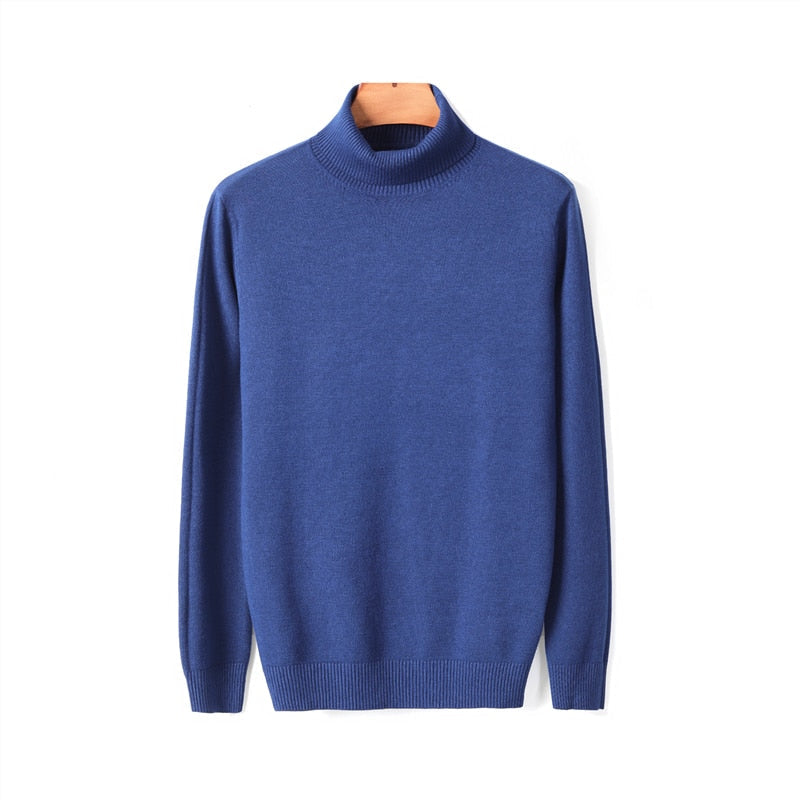Męski dzianinowy sweter z golfem