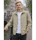 Men's Casual Zip-Up Bomber Jacket with Stand Collar