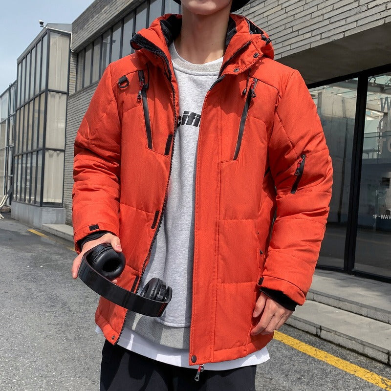 Ensemble veste et pantalon de ski isolants pour homme | combinaison d’hiver à capuche