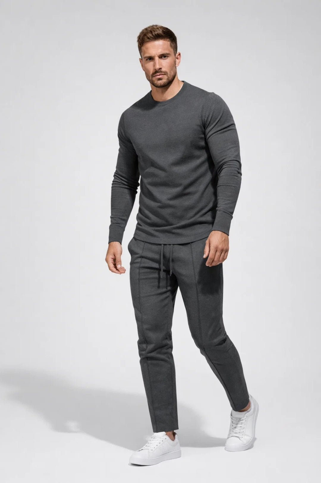 Men’s Slim Fit Crew Neck Jumper and Trouser Set
