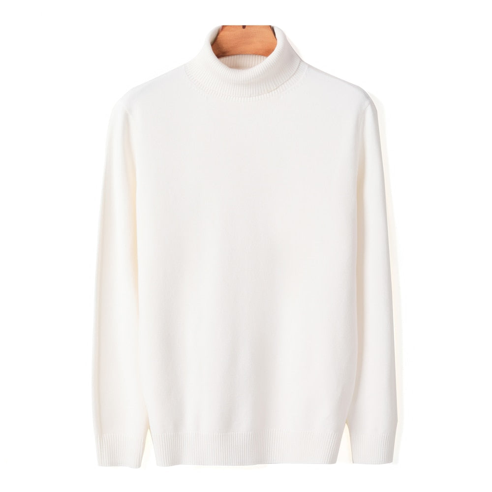 Męski dzianinowy sweter z golfem