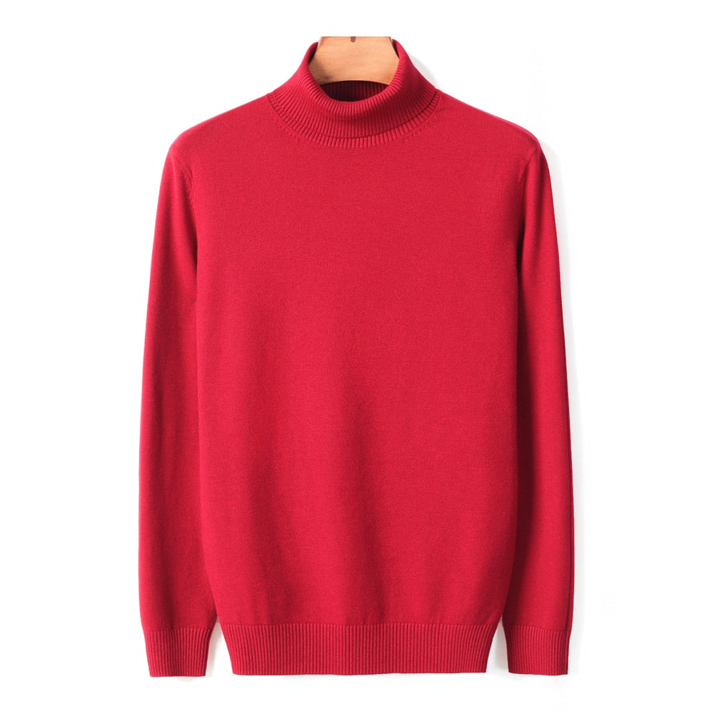 Męski dzianinowy sweter z golfem