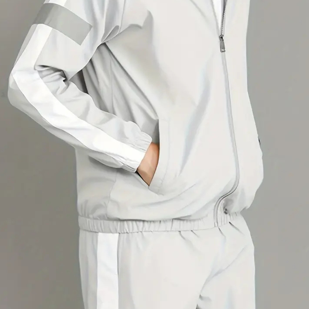 Ensemble de survêtement léger pour homme à empiècements contrastants