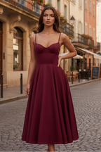Women's Midi Christmas Dress | Sleeveless Fit & Flare