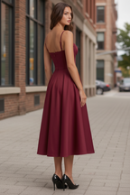 Women's Midi Christmas Dress | Sleeveless Fit & Flare