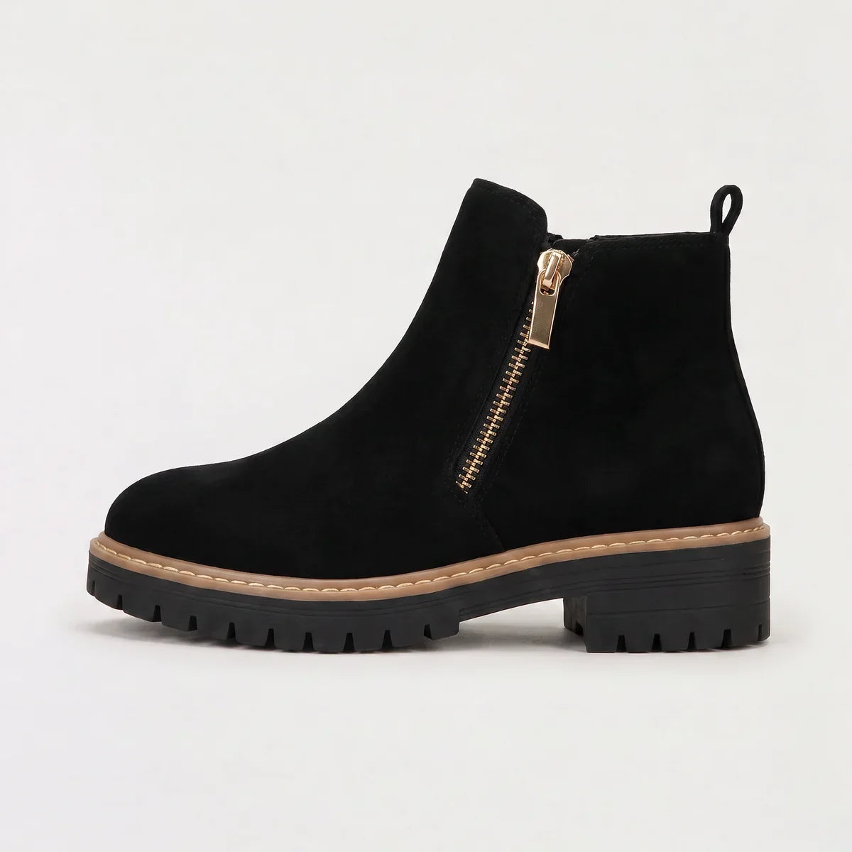 Women’s Suede-Look Zip Ankle Boots