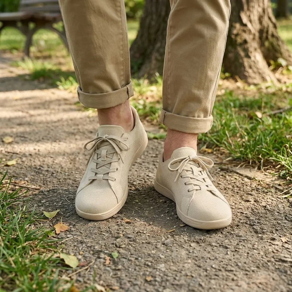 Baskets pieds nus unisexes avec tige en tricot respirant