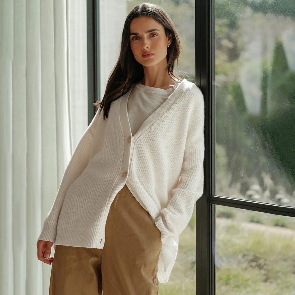 Women's Relaxed Knit Button Cardigan