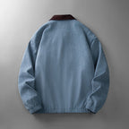Men's Corduroy Zip-Up Jacket with Collar