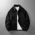 Men's Corduroy Zip-Up Jacket with Collar