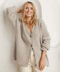 Women’s Oversized V-Neck Button Cardigan