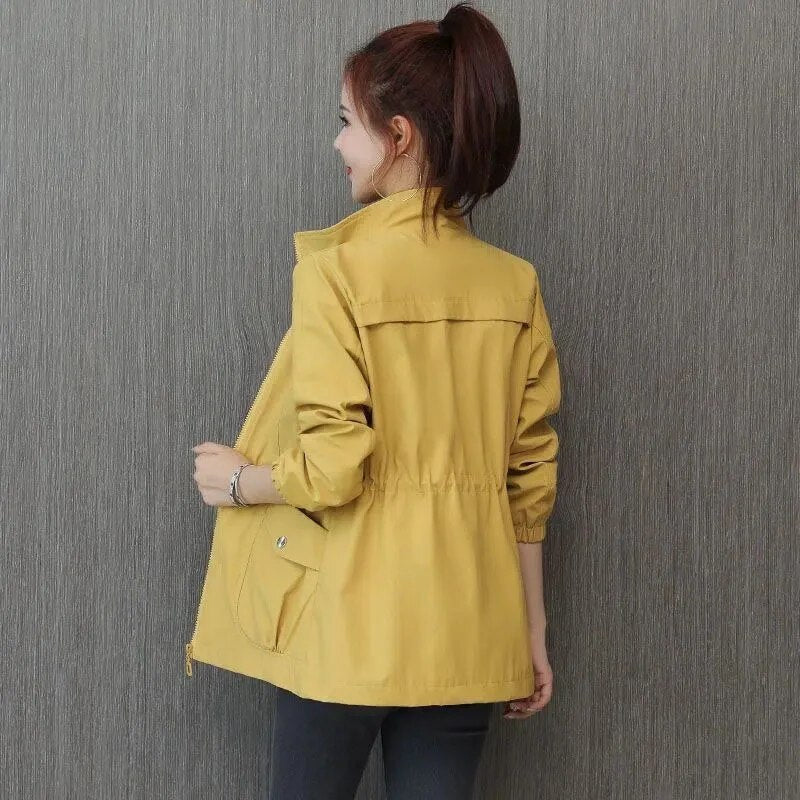 Women's Cotton Lightweight Utility Jacket for Autumn