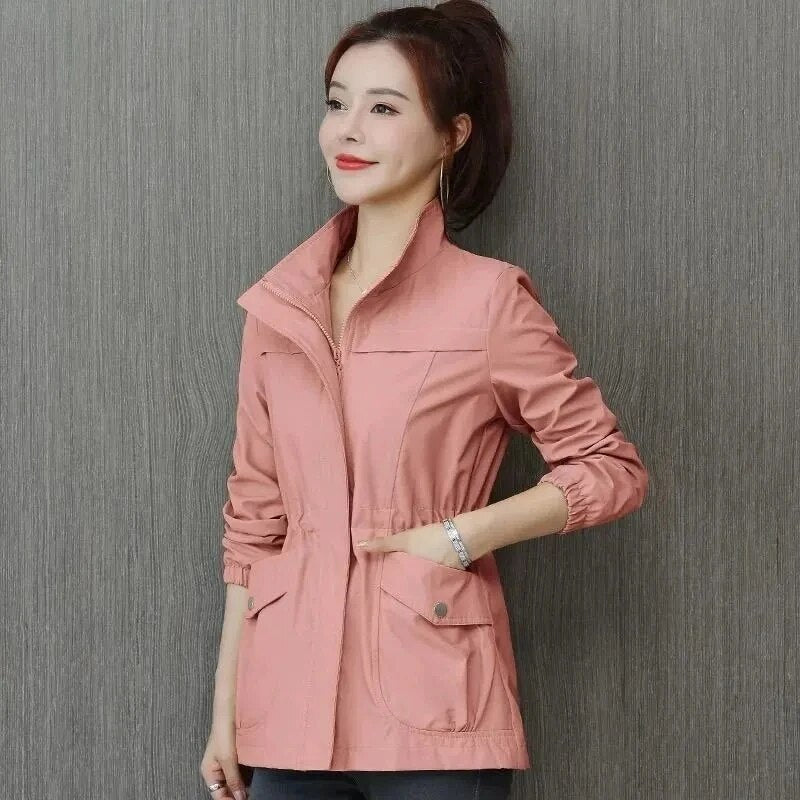 Women's Cotton Lightweight Utility Jacket for Autumn
