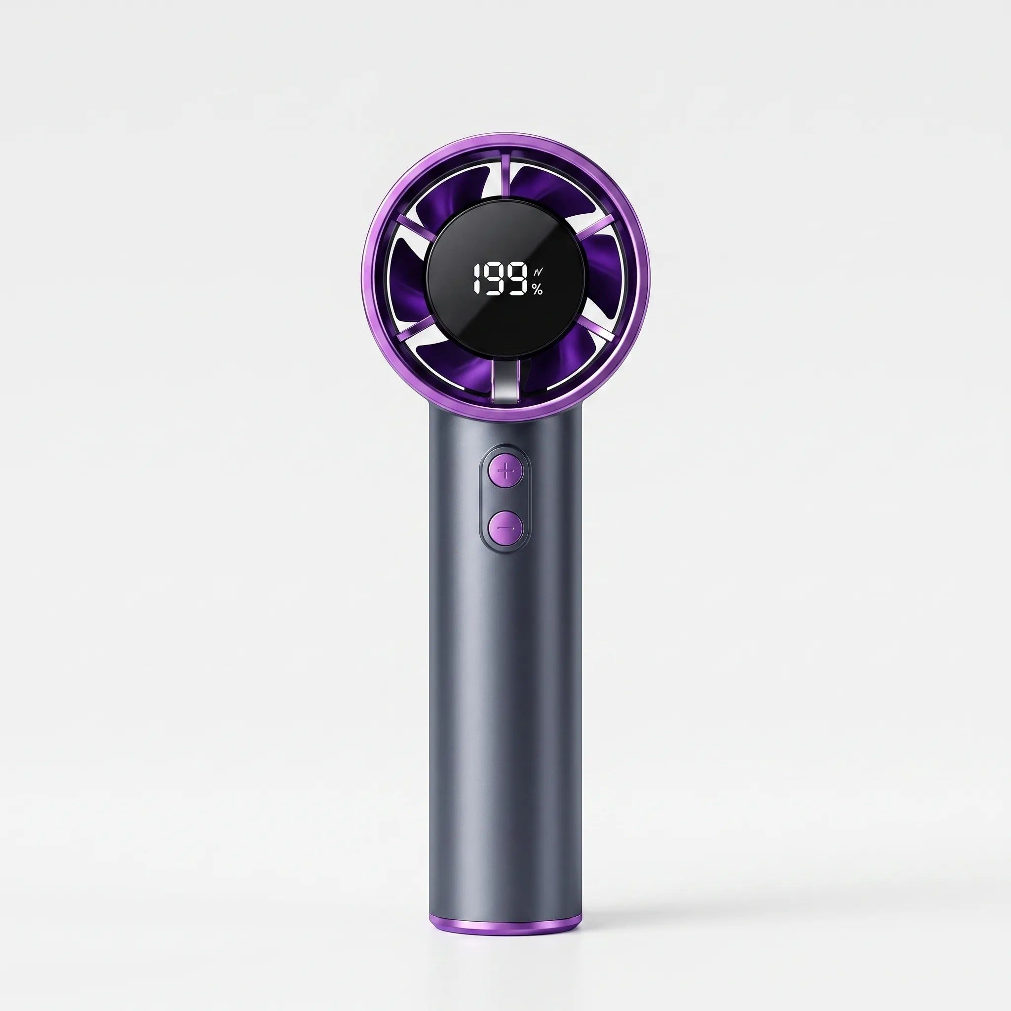 Portable Handheld Bladeless Fan with Digital Display & Rechargeable Battery