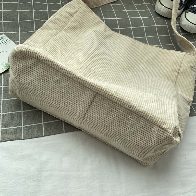 Women’s Corduroy Multi-Pocket Shoulder Bag