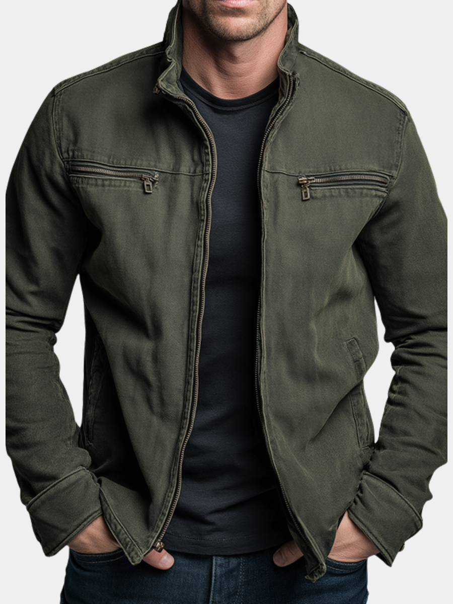 Men's Cotton Zip Jacket | Classic Everyday Outerwear