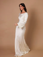 Women's Long Sleeve Scoop Neck Maxi Dress