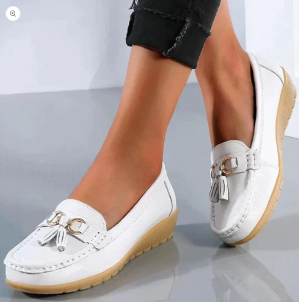 Women's Leather Tassel Loafers for Autumn Everyday Comfort