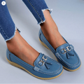 Women's Leather Tassel Loafers for Autumn Everyday Comfort