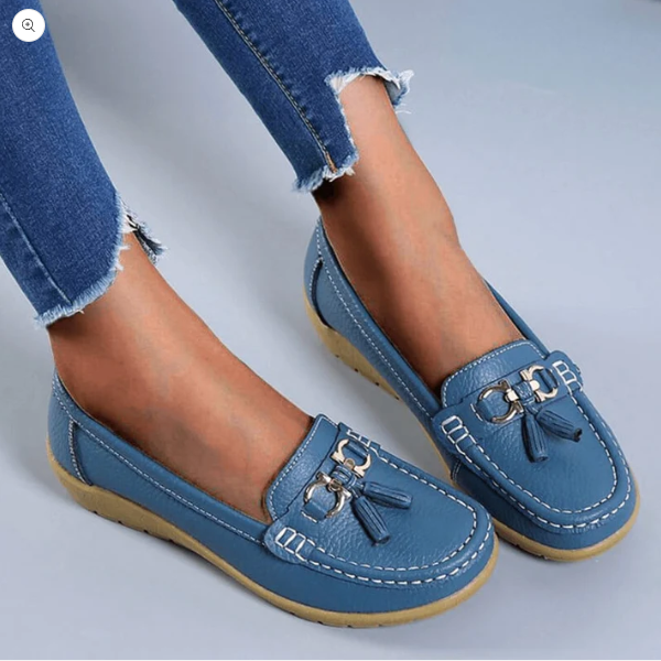 Women's Leather Tassel Loafers for Autumn Everyday Comfort