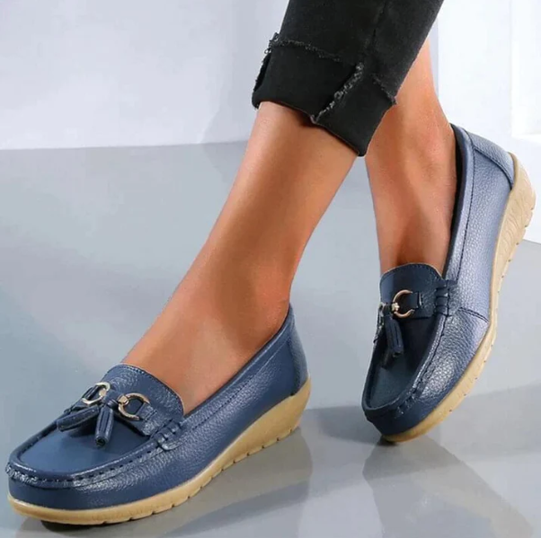 Women's Leather Tassel Loafers for Autumn Everyday Comfort