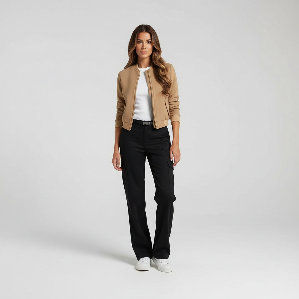 Women’s Lightweight Zip-Up Bomber Jacket