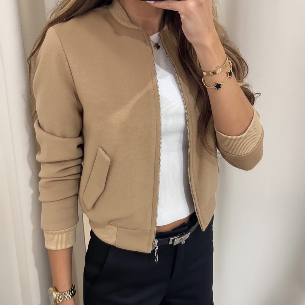 Women’s Lightweight Zip-Up Bomber Jacket
