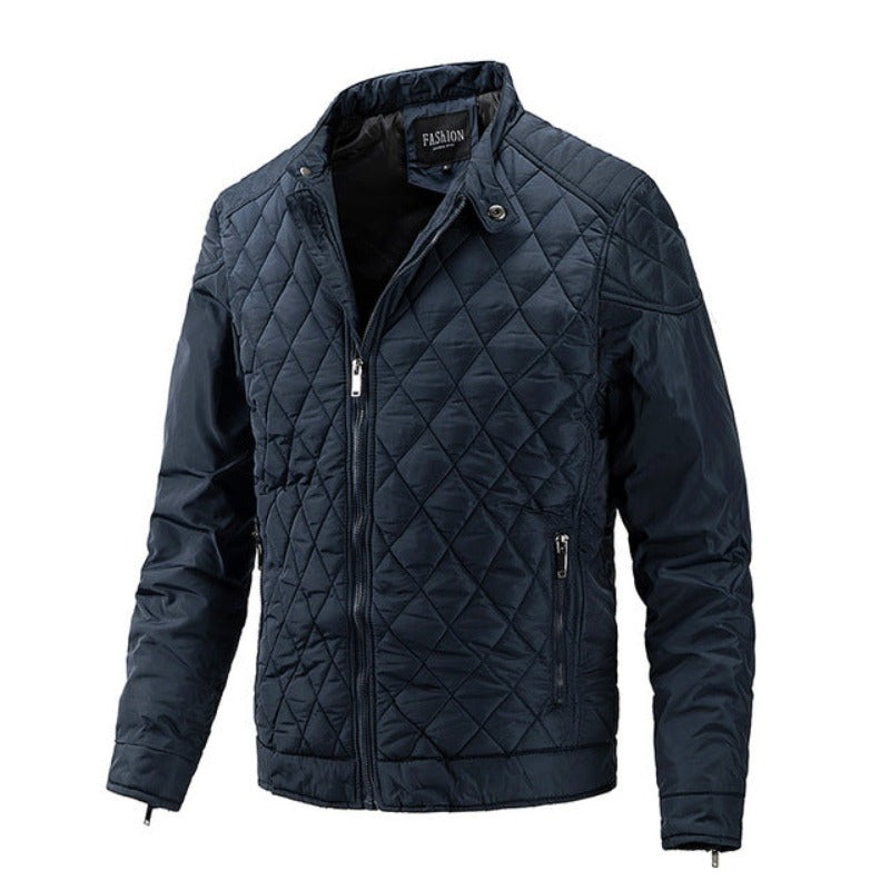 Men’s Quilted Jacket with Stand Collar