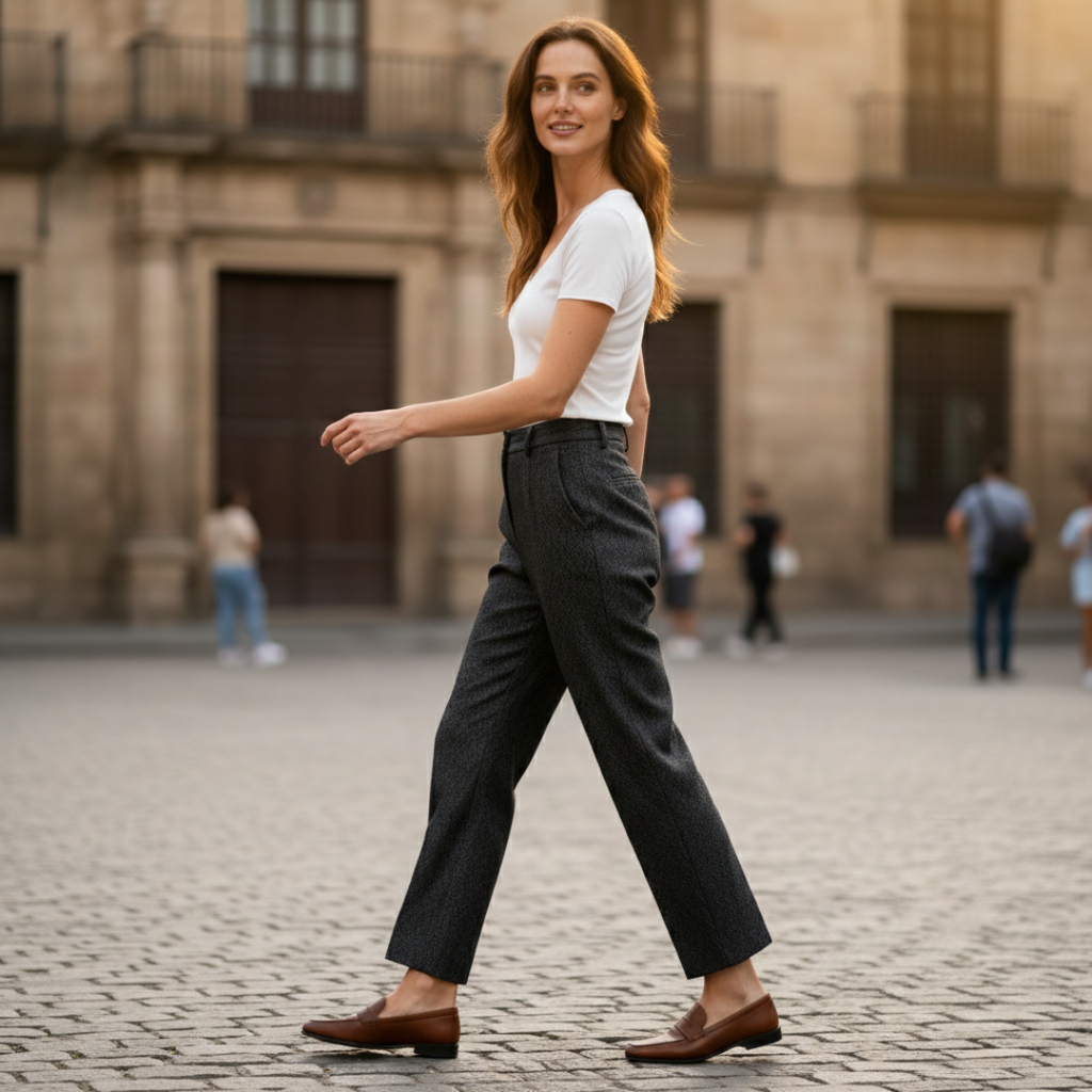 Women's Straight Leg Tailored Trousers