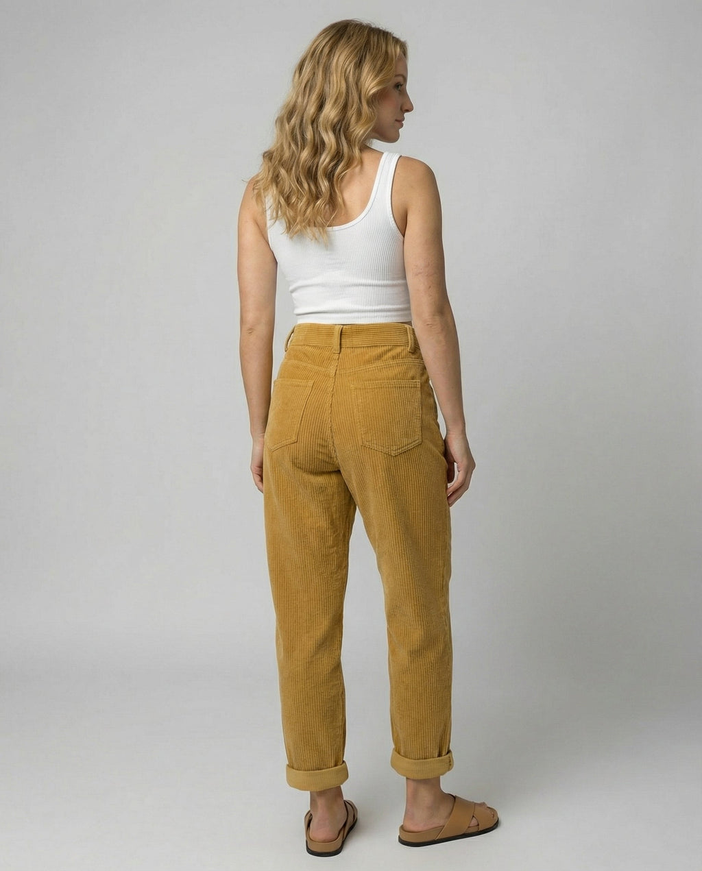 Women’s High-Waisted Corduroy Trousers