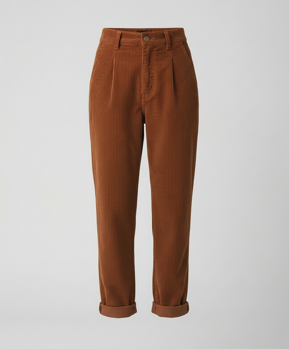 Women’s High-Waisted Corduroy Trousers