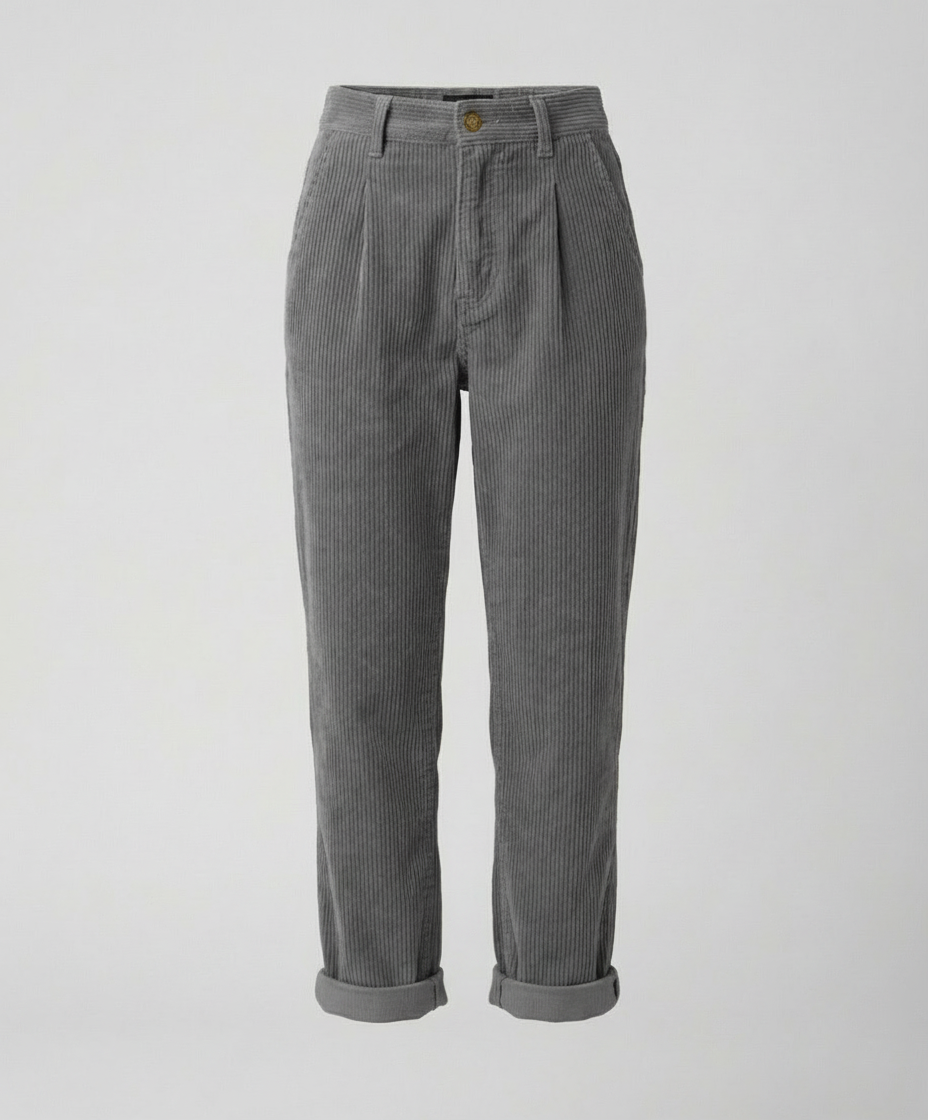 Women’s High-Waisted Corduroy Trousers
