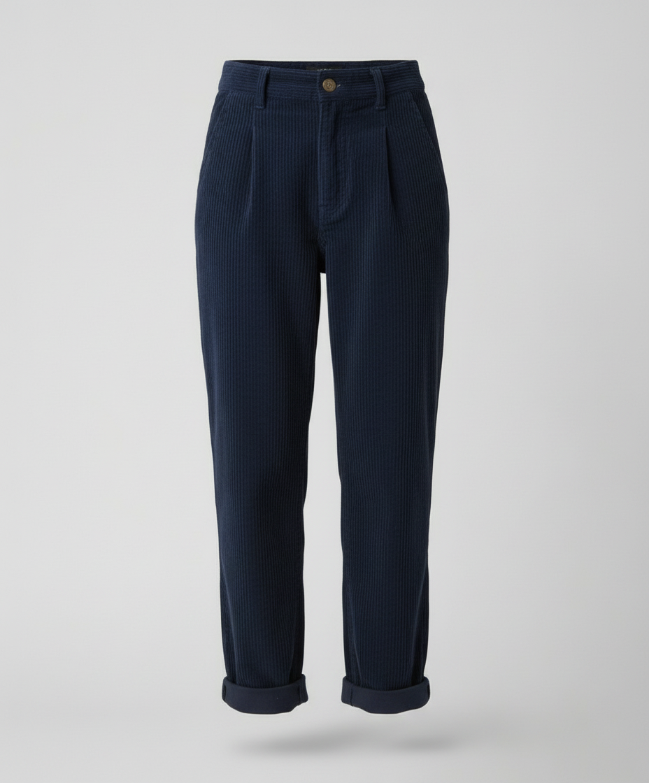 Women’s High-Waisted Corduroy Trousers