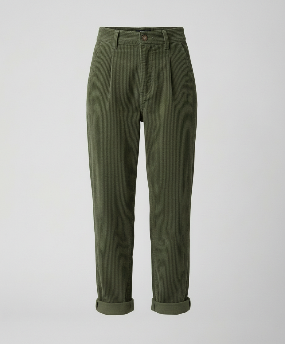 Women’s High-Waisted Corduroy Trousers