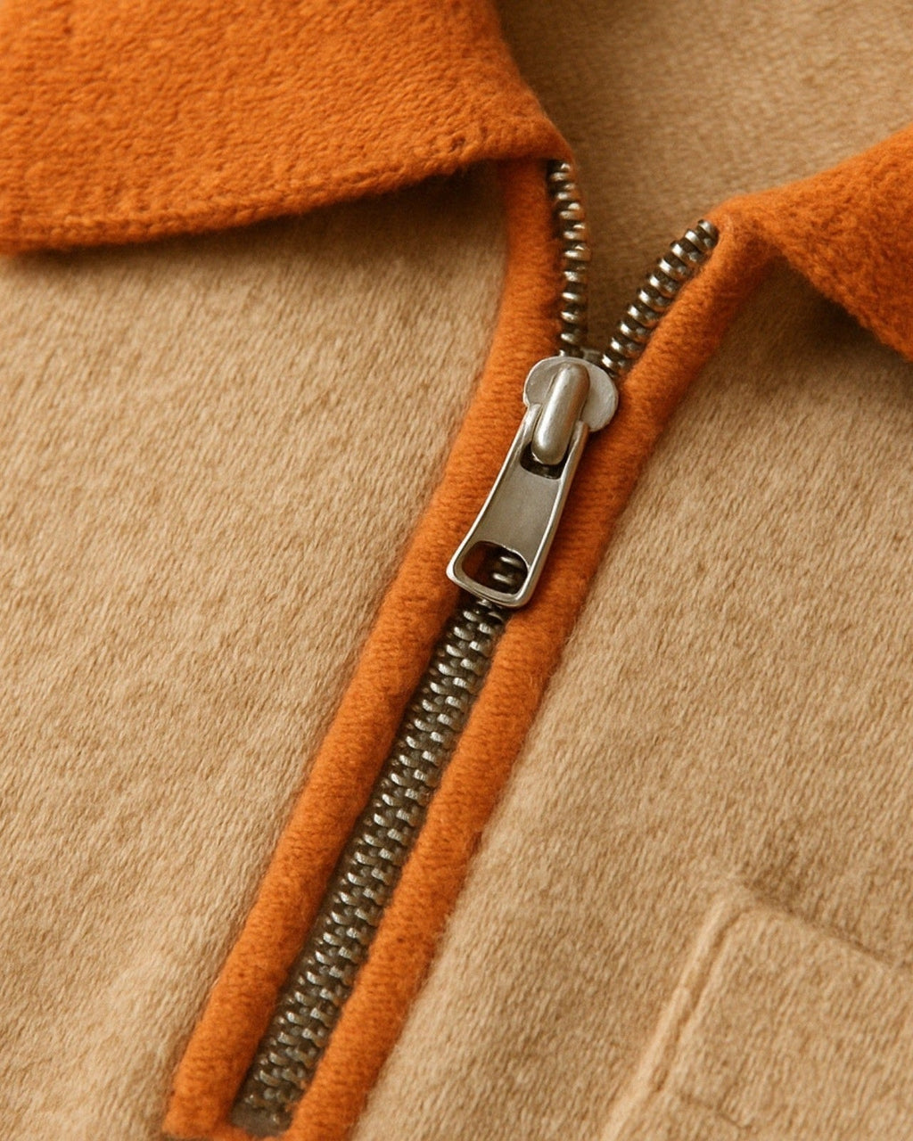 Pull polo pour homme à demi-zip avec poche poitrine
