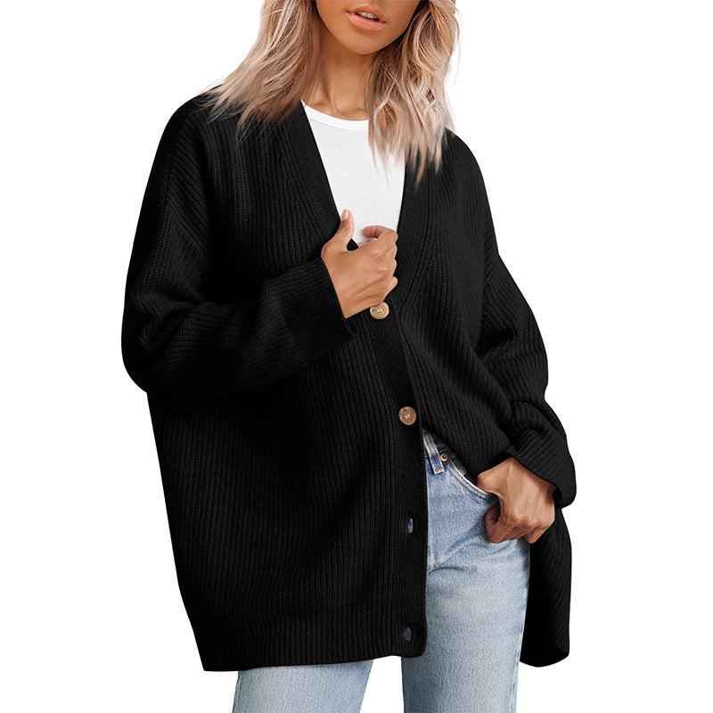 Women's Relaxed Knit Button Cardigan