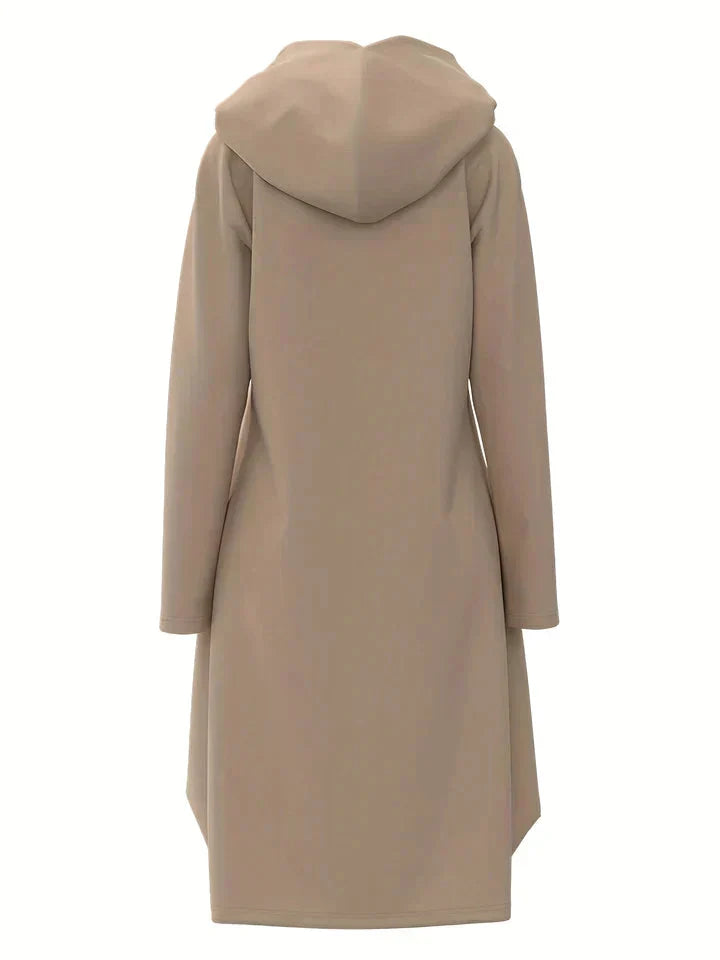 Women’s Longline Hooded Sweatshirt with Asymmetric Hem