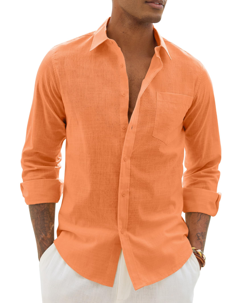 Men's Cotton Blend Casual Shirt for Summer
