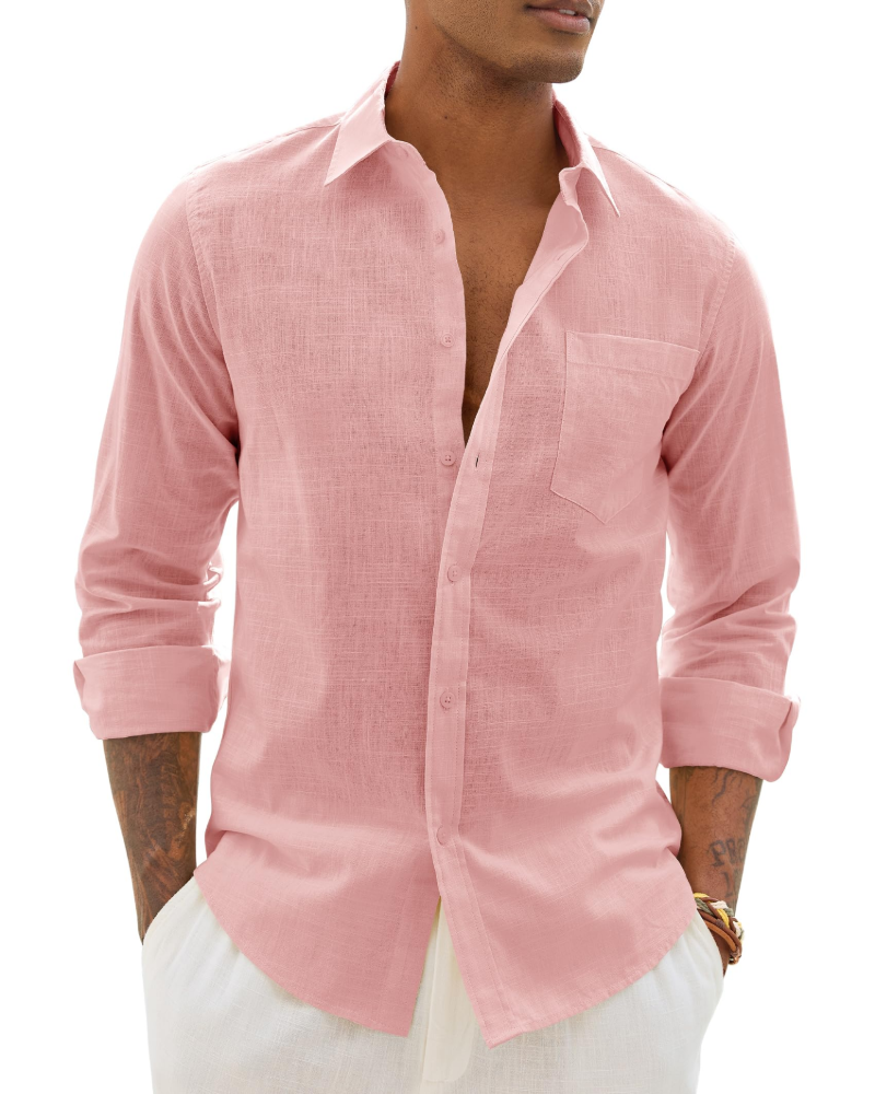 Men's Cotton Blend Casual Shirt for Summer