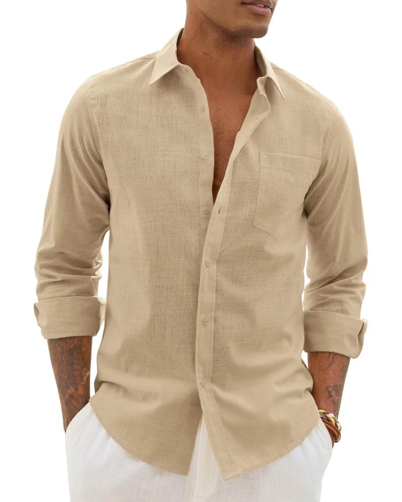 Men's Cotton Blend Casual Shirt for Summer